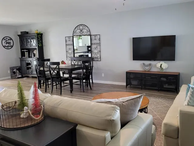 Living and dining from front entry