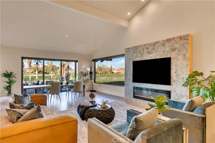 Expanded living dining area with incredible views