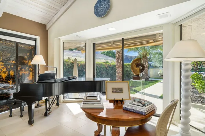 Living room with western views