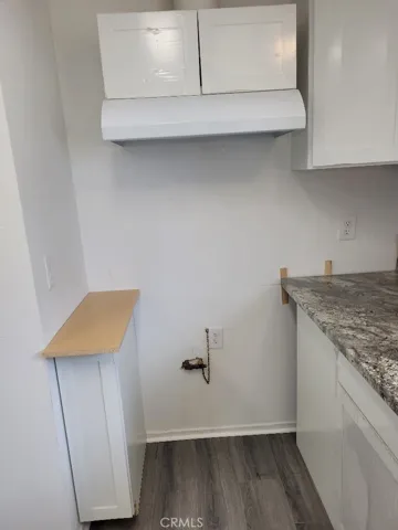 Kitchen is plumbed for a propane stove.