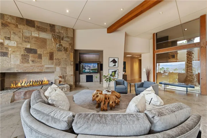 Custom Stone Gas Fireplace