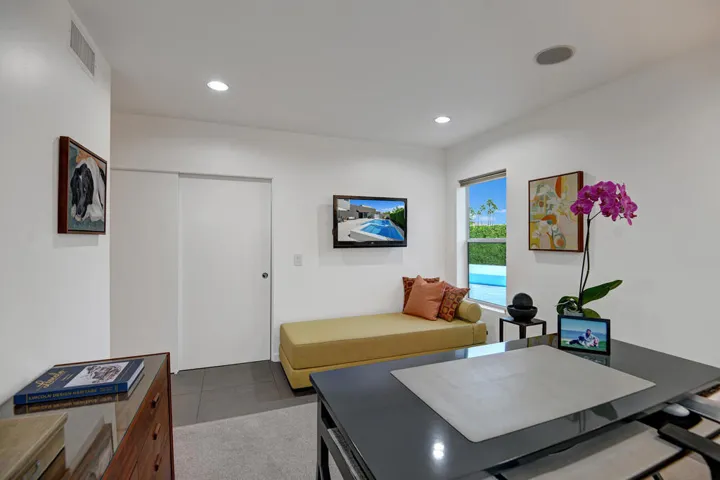 DOWNSTAIRS BEDROOM AS AN OFFICE OUT MLS