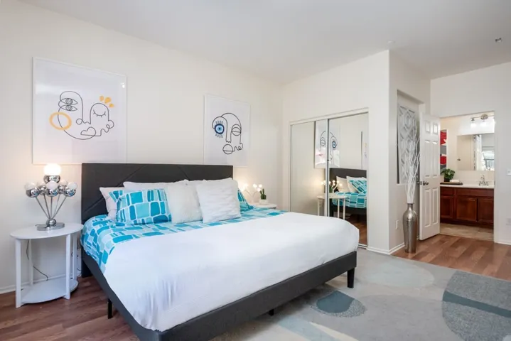 Guest Bedroom with king size bed.