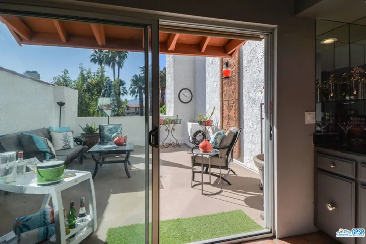 Gorgeous view from LR to Main Private Patio