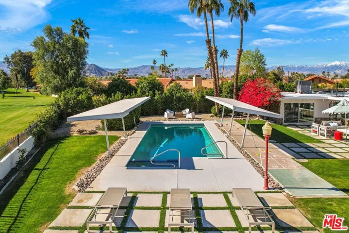 The Shuffle House's private pool