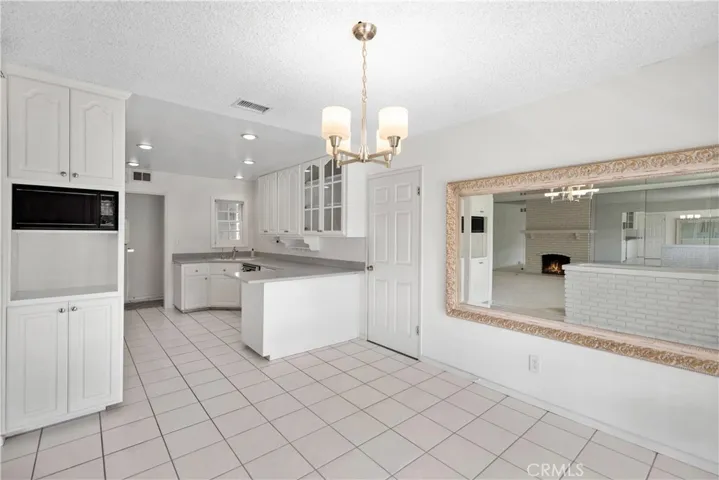 Dining area & fabulous kitchen not staged