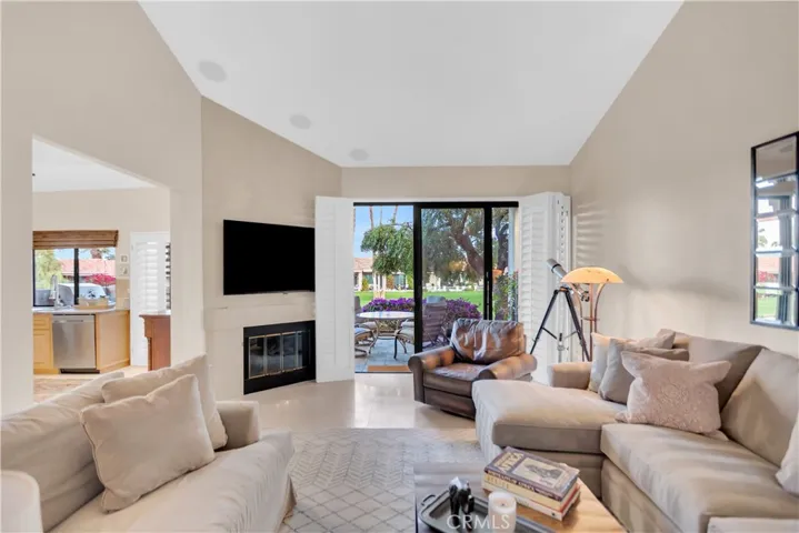 Family room with sliders onto patio