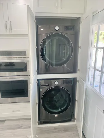Washer and Dryer in Kitchen Cabinet