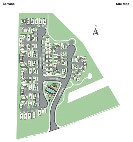 Serrano Community Site Map ~ Home is on Lot 11.