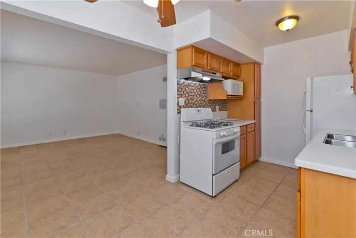 Kitchen open to Living room