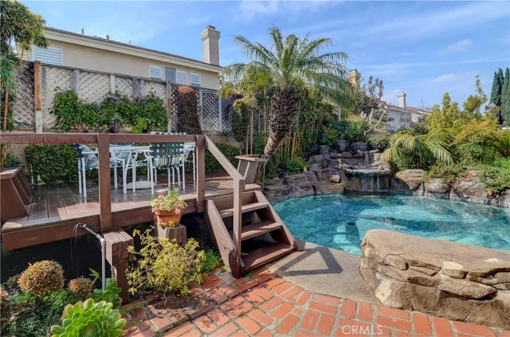 A tropical oasis with a viewing deck...and what a view!