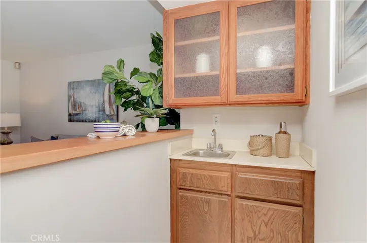 Wet bar area is a nod to the '70's...and good useable space...