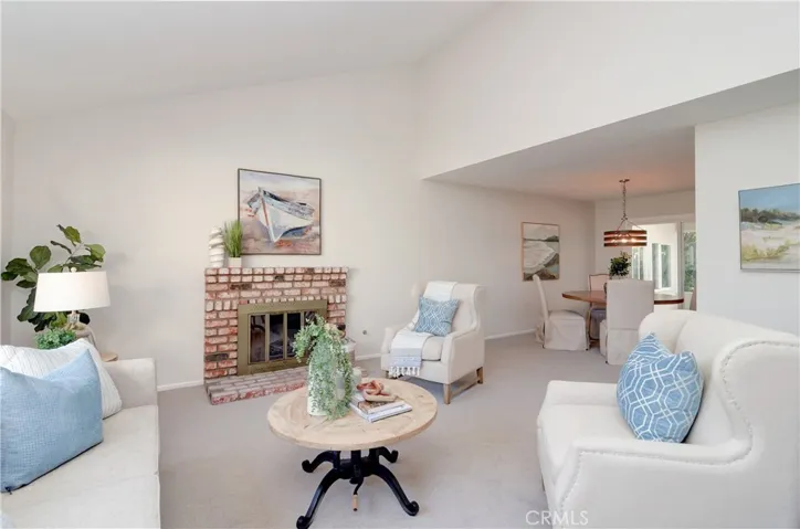 Excellent flow from living area to dining area makes entertaining a pleasure.