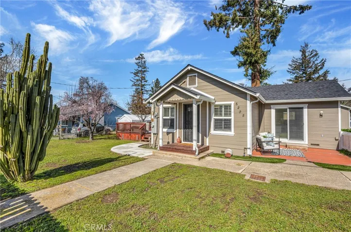 *The large redwood in the backyard was taken down March 2024.
