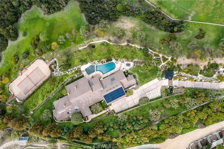 Aerial view of the property