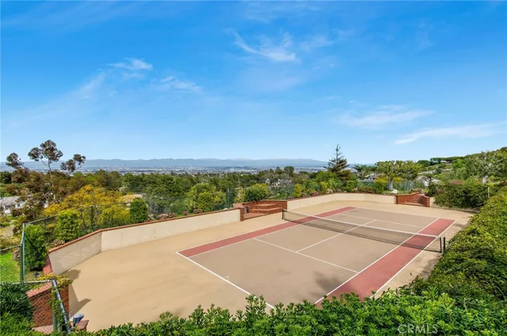 View of the private Tennis court