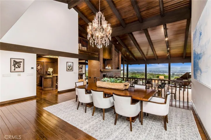 View of the dining area