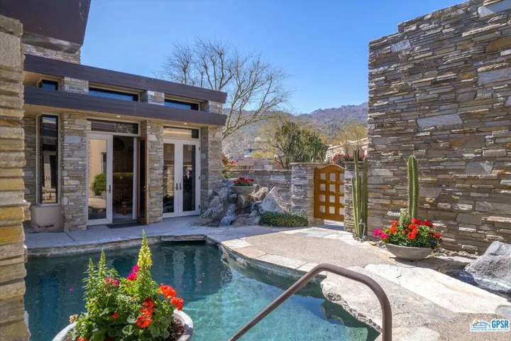 Front Courtyard with Pool reverse view