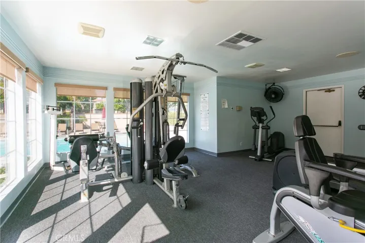 The community comes with access to a gym.