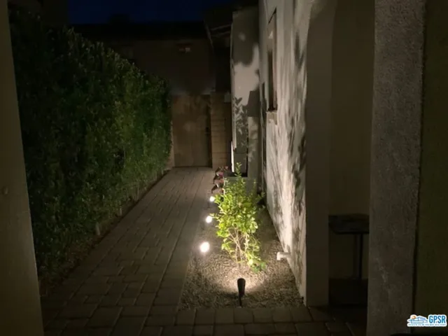 Lighted Pathway from Gate to House