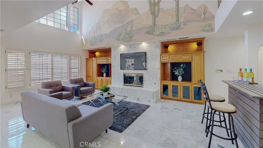 Gas assisted fireplace in family room along with dual television option