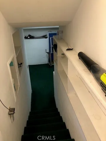 Stairwell to Lower Level Laundry/Storage/Workshop