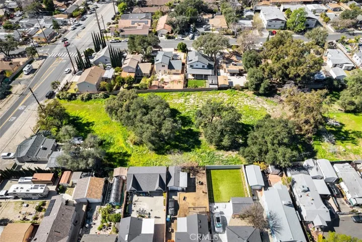 Overhead extended aerial view of the full lot.