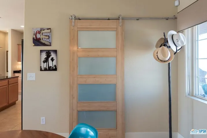Modern door system hides the utility room