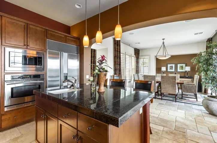 open to dining area