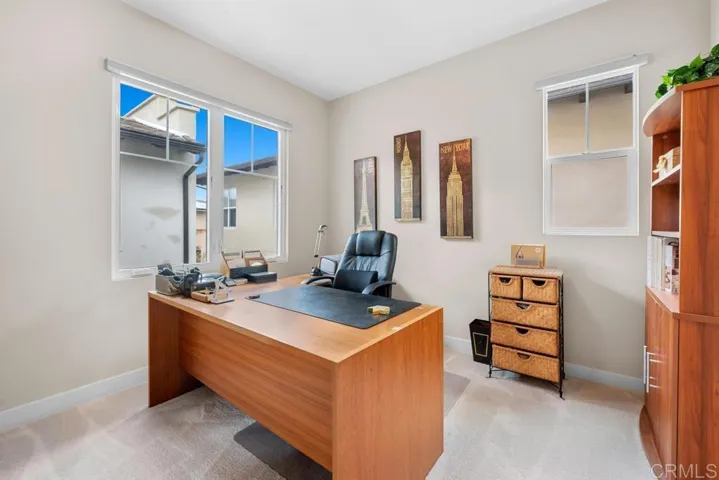 Bedroom 3 used as an Office with Walk-in Closet & Ceiling Fan