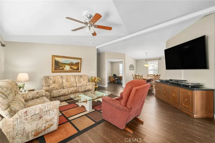 Living Room with ceiling fan.
