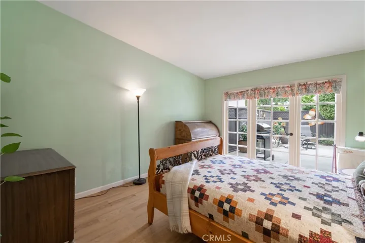 Master Bedroom with french doors to backyard
