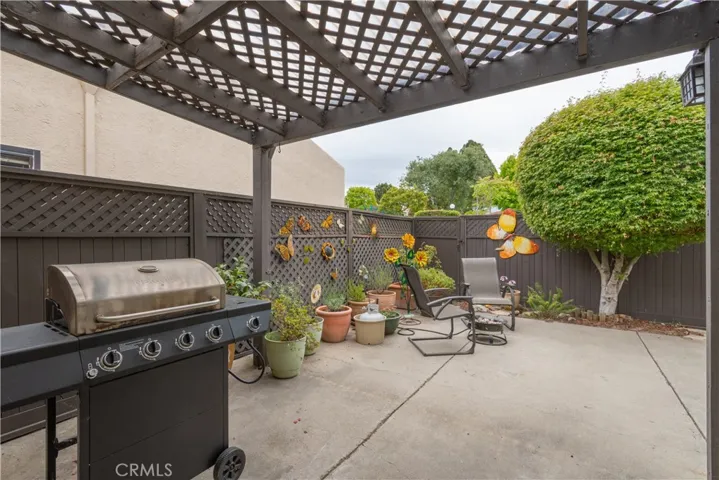 Backyard and covered patio