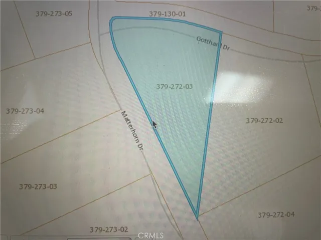 County map showing this lot has an irregular and is situated on the corner. shape.
