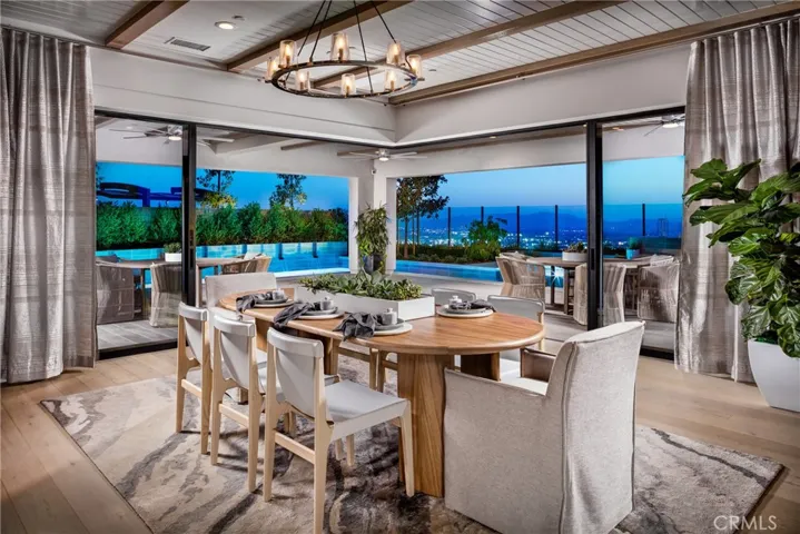 Dining Room: Sunset Coastal Contemporary - Skyline Collection
INCLUSIONS: Fully Furnished model home, professionally decorated with designer finishes throughout and lush landscaping. 
EXCLUSIONS: Model home sold as is.