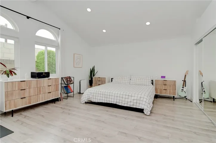 Master bedroom. Large and spacious master bedroom with high ceilings and recessed lighting
