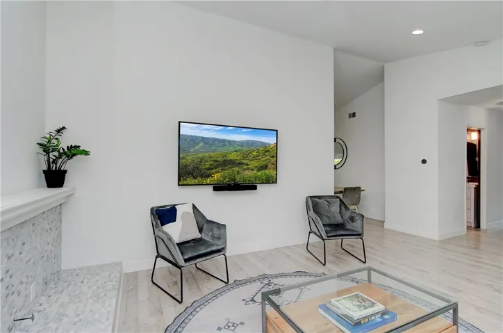 Corner view of living room