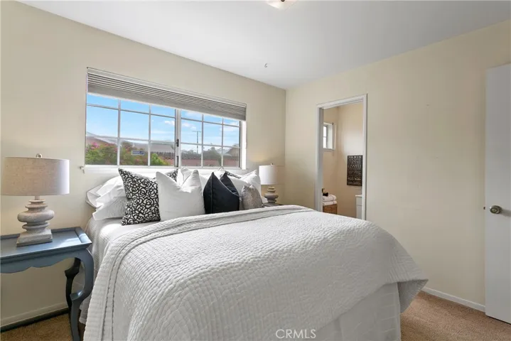 Main bedroom is full of light.