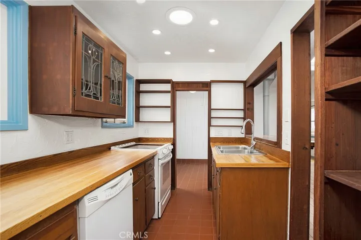 Efficient kitchen with custom cabinets and