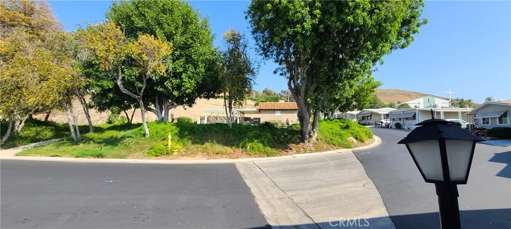 View from mobile home across street to park/bbq area!