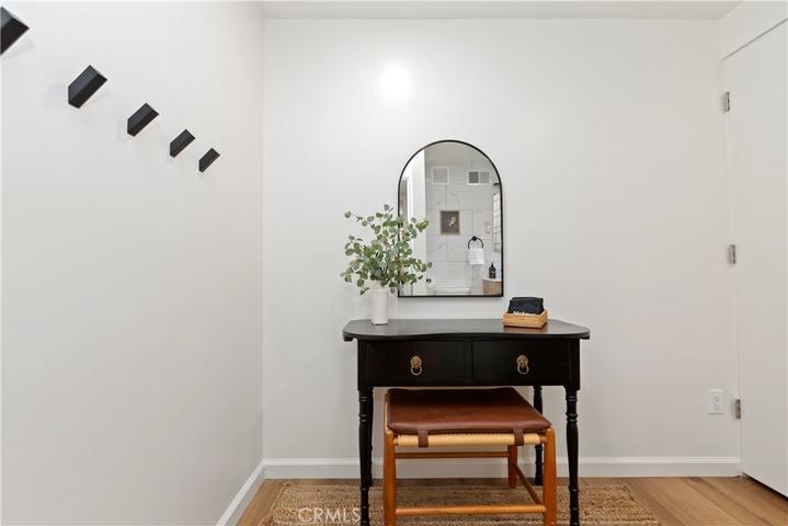 Downstairs bathroom/seating area/vanity area