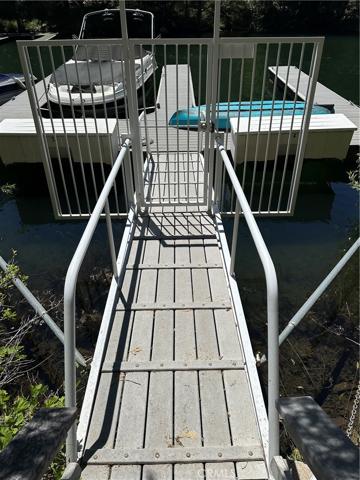 Trex decking and locked entry.