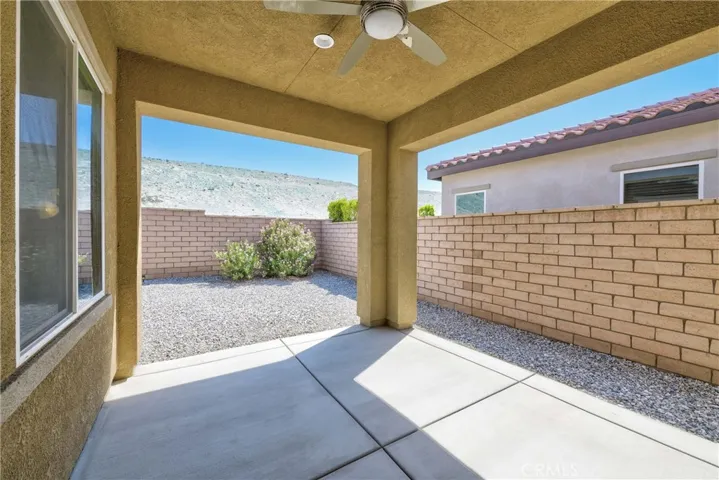 Covered back patio for outdoor entertaining