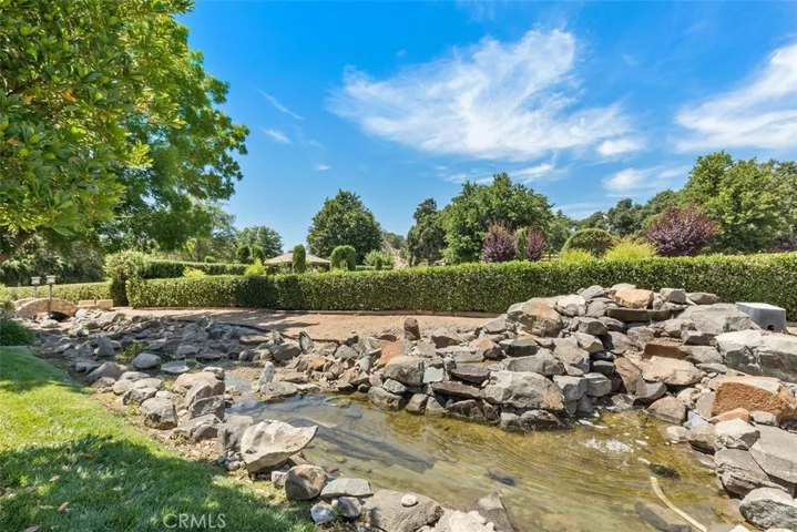 custom rock waterfall and stream