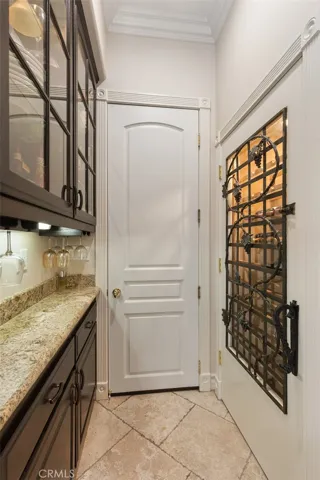 Wine closet and custom built-in hutch