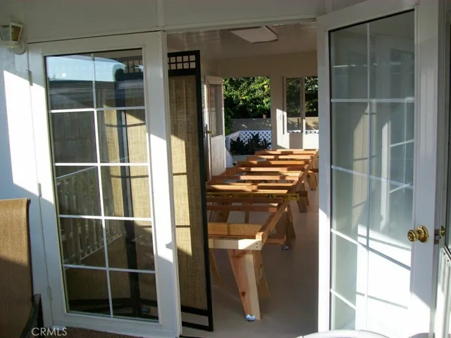Entrance to the room on front deck