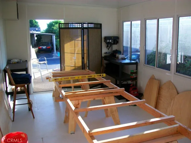Inside the porch enclosure room