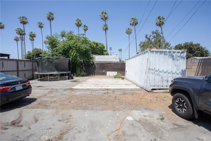 Parking Lot View with Container Storage Box
