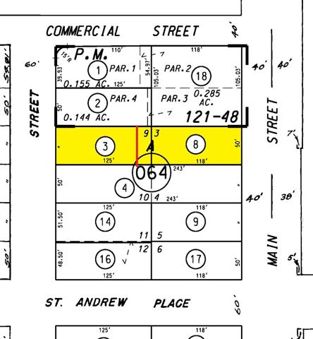 Zoom Plat Map with red line at approx. location of fence (not actual lot line)