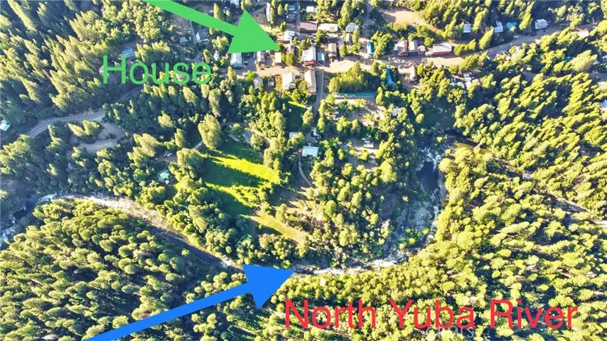 Sierra City, 209-211 Main Street, and Yuba River Aerial View